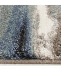 Central Oriental Structures Soot/Buff Abstract 7ft.10in. x 9ft.10in. Rect. Rug