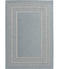 Central Oriental Melbourne Tidepool Border/Abstract 5ft. x 7ft. Rect. Rug
