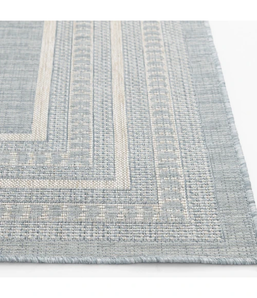 Central Oriental Melbourne Tidepool Border/Abstract 5ft. x 7ft. Rect. Rug