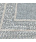 Central Oriental Melbourne Tidepool Border/Abstract 5ft. x 7ft. Rect. Rug