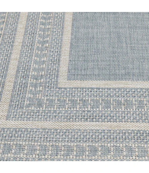 Central Oriental Melbourne Tidepool Border/Abstract 5ft. x 7ft. Rect. Rug
