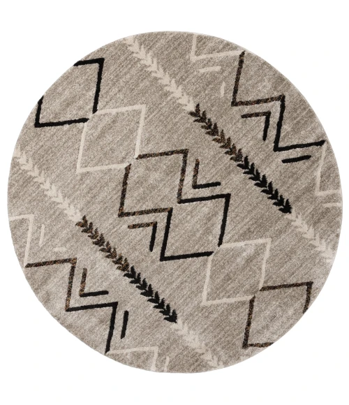 Central Oriental Oklahoma Nickel/Multi Moroccan 5ft. x 7ft.3in. Rect. Rug