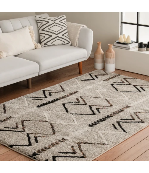 Central Oriental Oklahoma Nickel/Multi Moroccan 5ft. x 7ft.3in. Rect. Rug