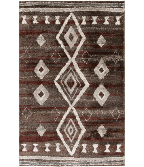 Central Oriental Oklahoma Rust/Mink Moroccan 5ft. x 7ft.3in. Rect. Rug