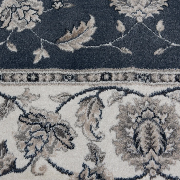 Central Oriental Clearwater Shade Border/Floral 7ft.3in. x 10ft.10in. Rect. Rug