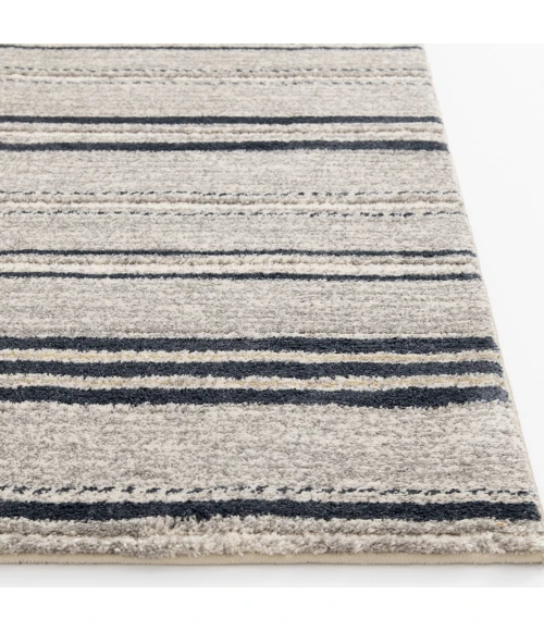 Central Oriental Stonington Coconut/Zinc Stripe 7ft.10in. x 9ft.10in. Rect. Rug