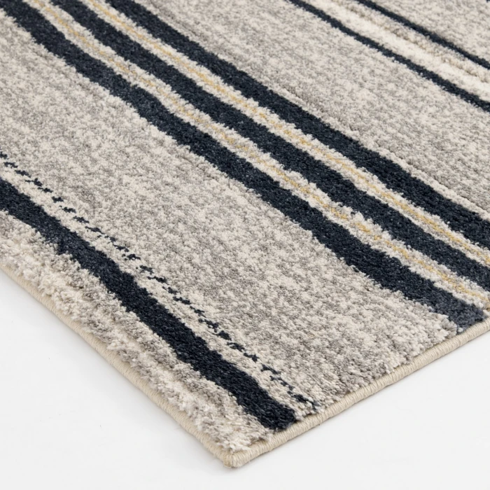 Central Oriental Stonington Coconut/Zinc Stripe 5ft. x 7ft.6in. Rect. Rug