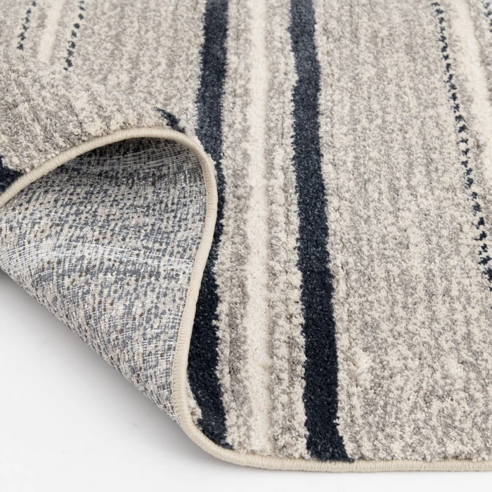Central Oriental Stonington Coconut/Zinc Stripe 5ft. x 7ft.6in. Rect. Rug