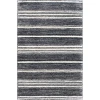 Central Oriental Stonington Denim/Zinc Stripe 7ft.10in. x 9ft.10in. Rect. Rug
