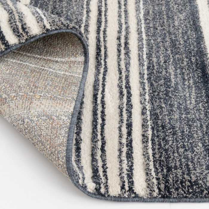 Central Oriental Stonington Denim/Zinc Stripe 5ft. x 7ft.6in. Rect. Rug