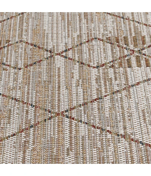 Central Oriental Colourscape Multi/Natural Moroccan 7ft.10in. x 9ft.10in. Rect. Rug
