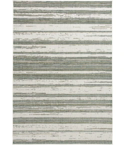 Central Oriental Colourscape Green/Ecru Stripe 7ft.10in. x 9ft.10in. Rect. Rug