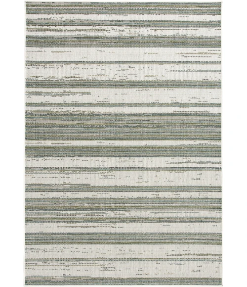Central Oriental Colourscape Green/Ecru Stripe 7ft.10in. x 9ft.10in. Rect. Rug