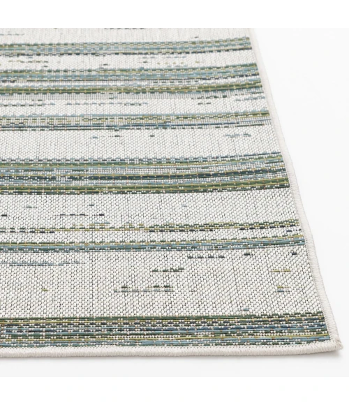 Central Oriental Colourscape Green/Ecru Stripe 7ft.10in. x 9ft.10in. Rect. Rug
