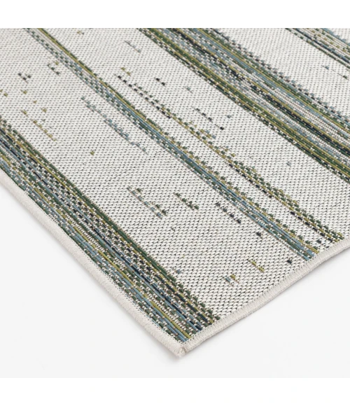 Central Oriental Colourscape Green/Ecru Stripe 7ft.10in. x 9ft.10in. Rect. Rug