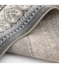 Central Oriental Clearwater Dove/Oyster Border/Abstract 9in. x 26in. Rect. Rug