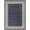 Central Oriental Clearwater Shade/Chalk Border/Abstract 9in. x 26in. Rect. Rug
