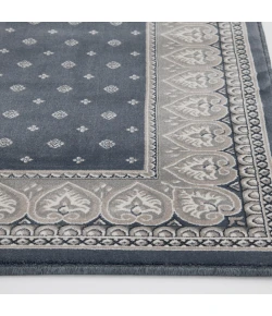 Central Oriental Clearwater Shade/Chalk Border/Abstract 9in. x 33in. Rect. Rug