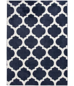 Central Oriental Sisli Mood Indigo/Buff Moroccan 24in. x 36in. Rect. Rug