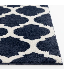 Central Oriental Sisli Mood Indigo/Buff Moroccan 24in. x 36in. Rect. Rug