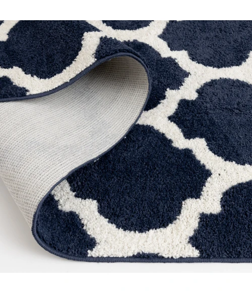 Central Oriental Sisli Mood Indigo/Buff Moroccan 5ft. x 7ft. Rect. Rug