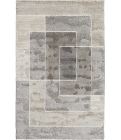 Central Oriental Stonington Coconut/Zinc Geometric 7ft.10in. x 9ft.10in. Rect. Rug
