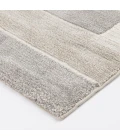 Central Oriental Stonington Coconut/Zinc Geometric 7ft.10in. x 9ft.10in. Rect. Rug