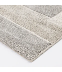 Central Oriental Stonington Coconut/Zinc Geometric 7ft.10in. x 9ft.10in. Rect. Rug