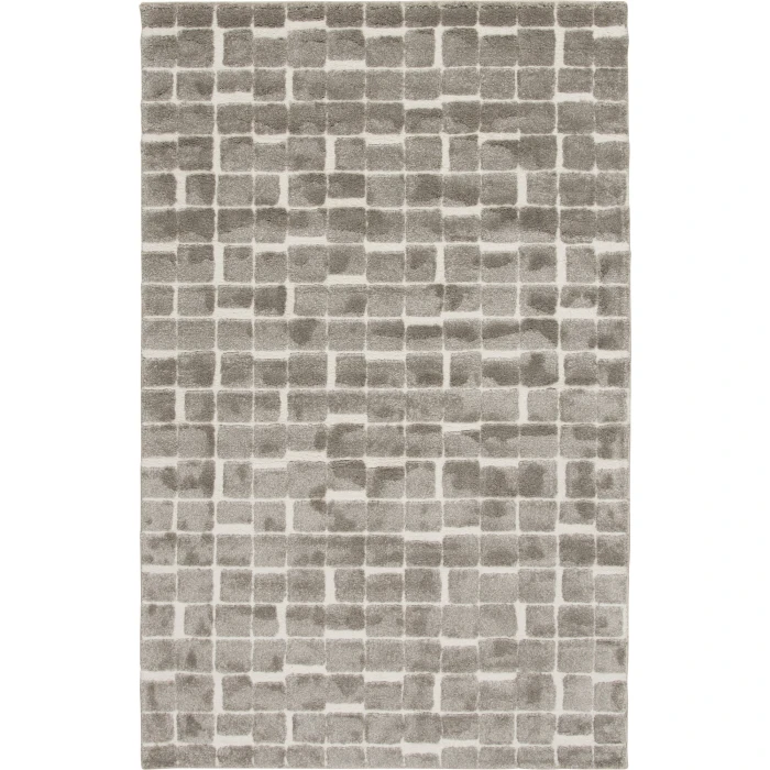 Central Oriental Stonington Zinc/Lace Abstract 7ft.10in. x 9ft.10in. Rect. Rug