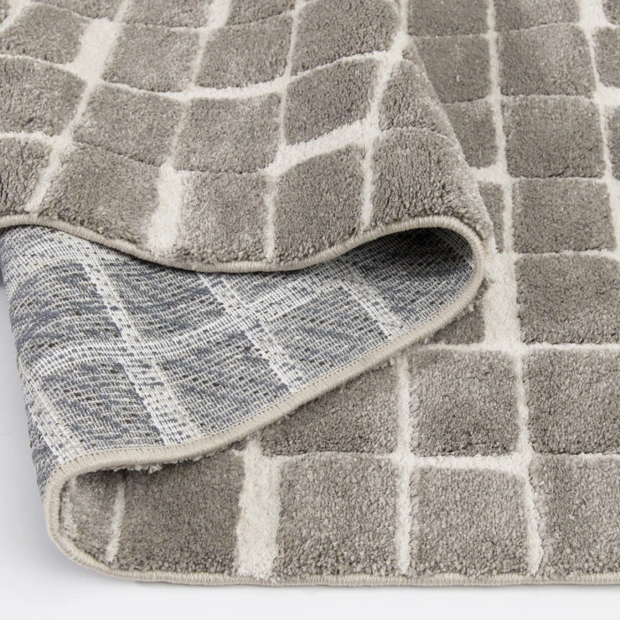 Central Oriental Stonington Zinc/Lace Abstract 7ft.10in. x 9ft.10in. Rect. Rug