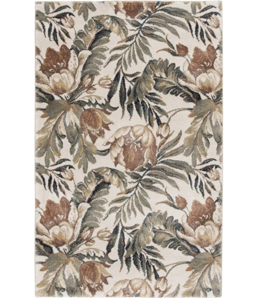 Central Oriental Stonington Coconut/Clay Floral 5ft. x 7ft.6in. Rect. Rug