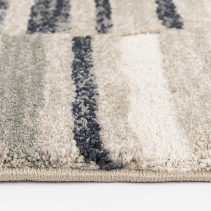 Central Oriental Stonington Denim/Clay Geometric 7ft.10in. x 9ft.10in. Rect. Rug