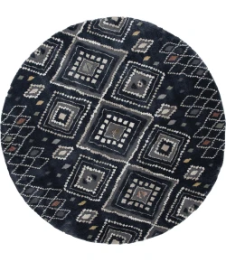 Central Oriental Stonington Denim/Multi Moroccan 7ft.10in. Round Rug