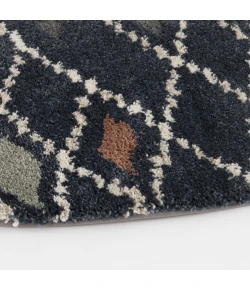 Central Oriental Stonington Denim/Multi Moroccan 7ft.10in. Round Rug