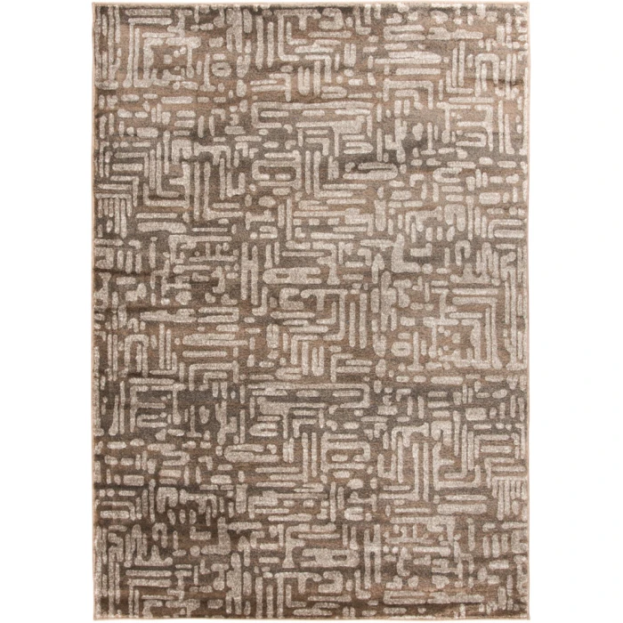 Central Oriental Adore Tile/Greige Abstract 9in. x 33in. Rect. Rug