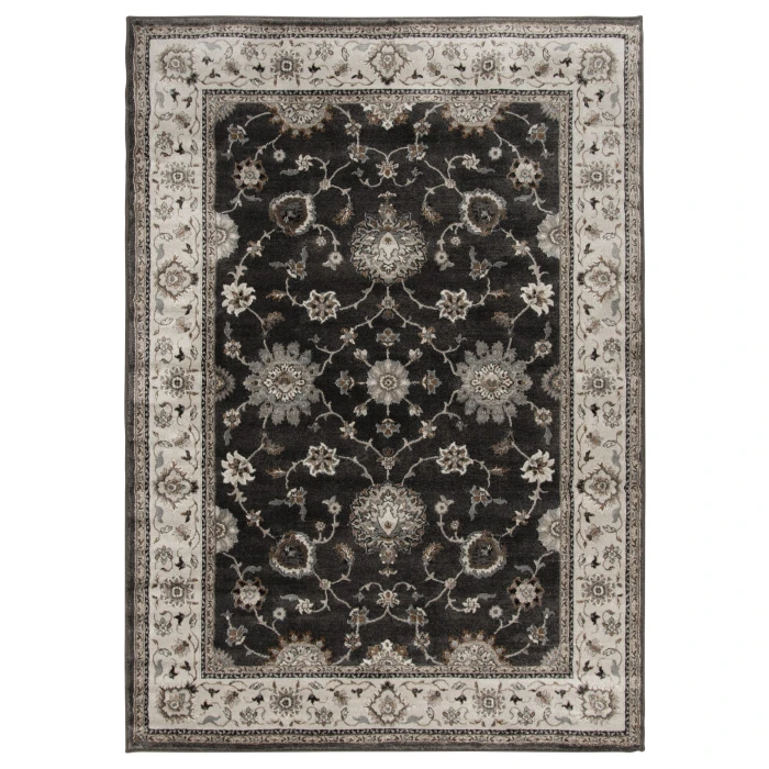 Central Oriental Adore Gravel/Whitecap Traditional/ Oriental 9in. x 26in. Rect. Rug