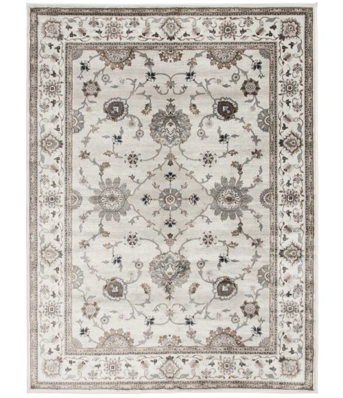 Central Oriental Adore Whitecap/Greige Traditional/ Oriental 7ft.3in. x 10ft.10in. Rect. Rug