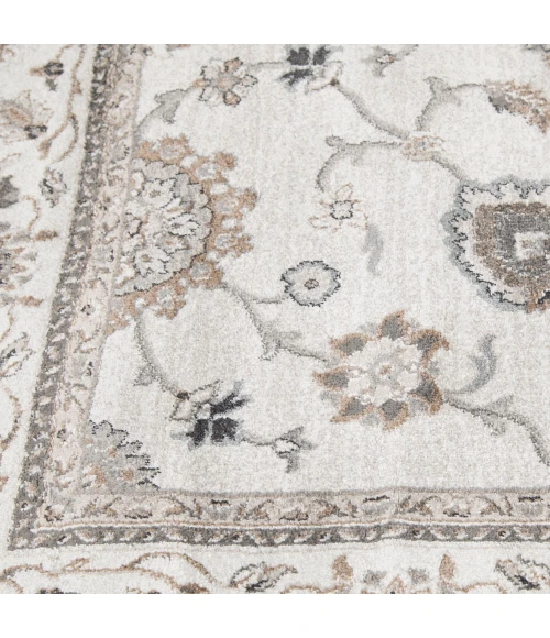 Central Oriental Adore Whitecap/Greige Traditional/ Oriental 7ft.3in. x 10ft.10in. Rect. Rug