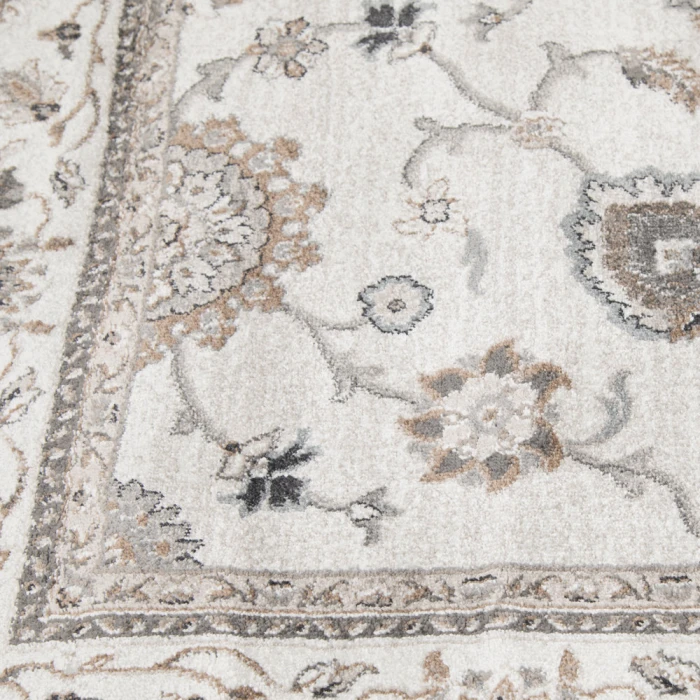 Central Oriental Adore Whitecap/Greige Traditional/ Oriental 9in. x 33in. Rect. Rug