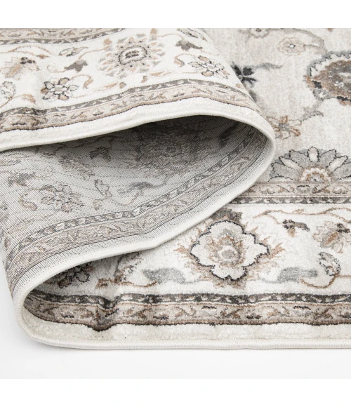 Central Oriental Adore Whitecap/Greige Traditional/ Oriental 7ft.3in. x 10ft.10in. Rect. Rug
