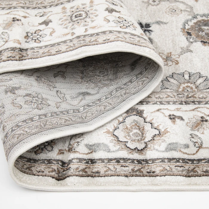 Central Oriental Adore Whitecap/Greige Traditional/ Oriental 9in. x 33in. Rect. Rug