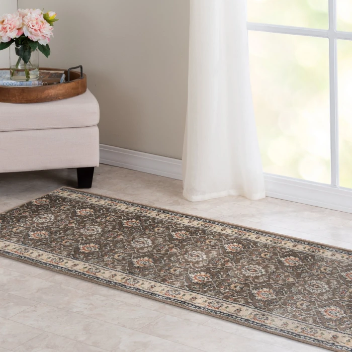 Central Oriental Montville Latte/Alabaster Abstract 7ft.3in. x 10ft.10in. Rect. Rug