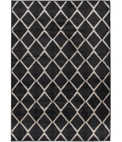 Central Oriental Milan Castle/Ebony Lattice 9in. x 33in. Rect. Rug
