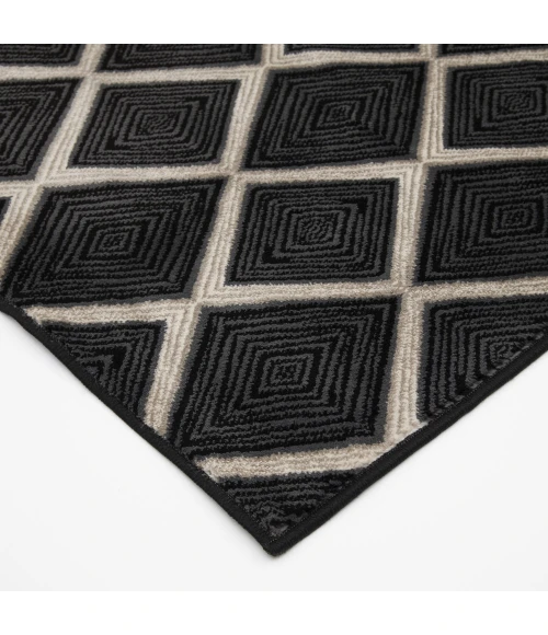 Central Oriental Milan Castle/Ebony Lattice 5ft. x 7ft.7in. Rect. Rug
