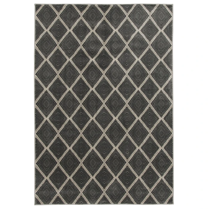 Central Oriental Milan Sterling/Birch Lattice 9in. x 33in. Rect. Rug