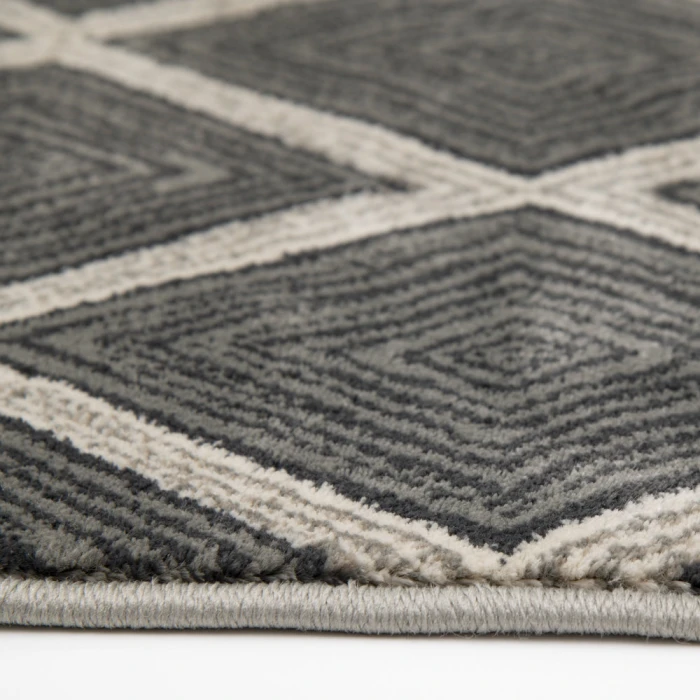 Central Oriental Milan Sterling/Birch Lattice 9in. x 33in. Rect. Rug