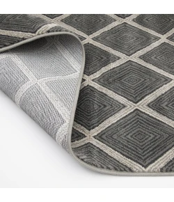 Central Oriental Milan Sterling/Birch Lattice 9in. x 33in. Rect. Rug