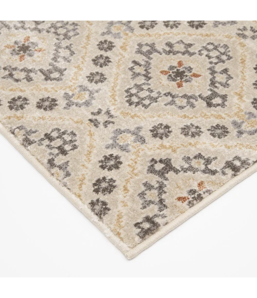 Central Oriental Montville Alabaster/Latte Moroccan 9in. x 33in. Rect. Rug