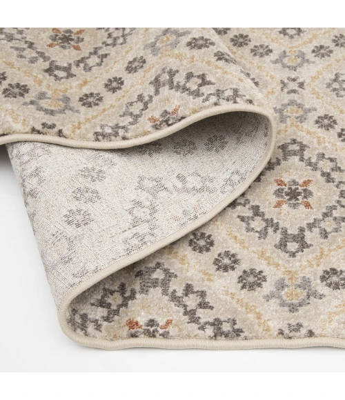 Central Oriental Montville Alabaster/Latte Moroccan 9in. x 33in. Rect. Rug