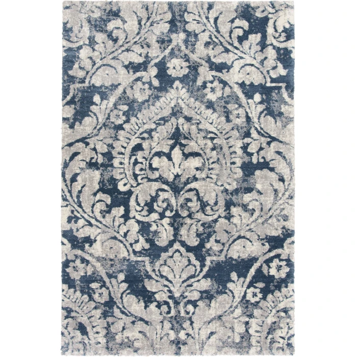 Central Oriental Structures Dusk/Cloud Abstract 7ft.10in. x 9ft.10in. Rect. Rug